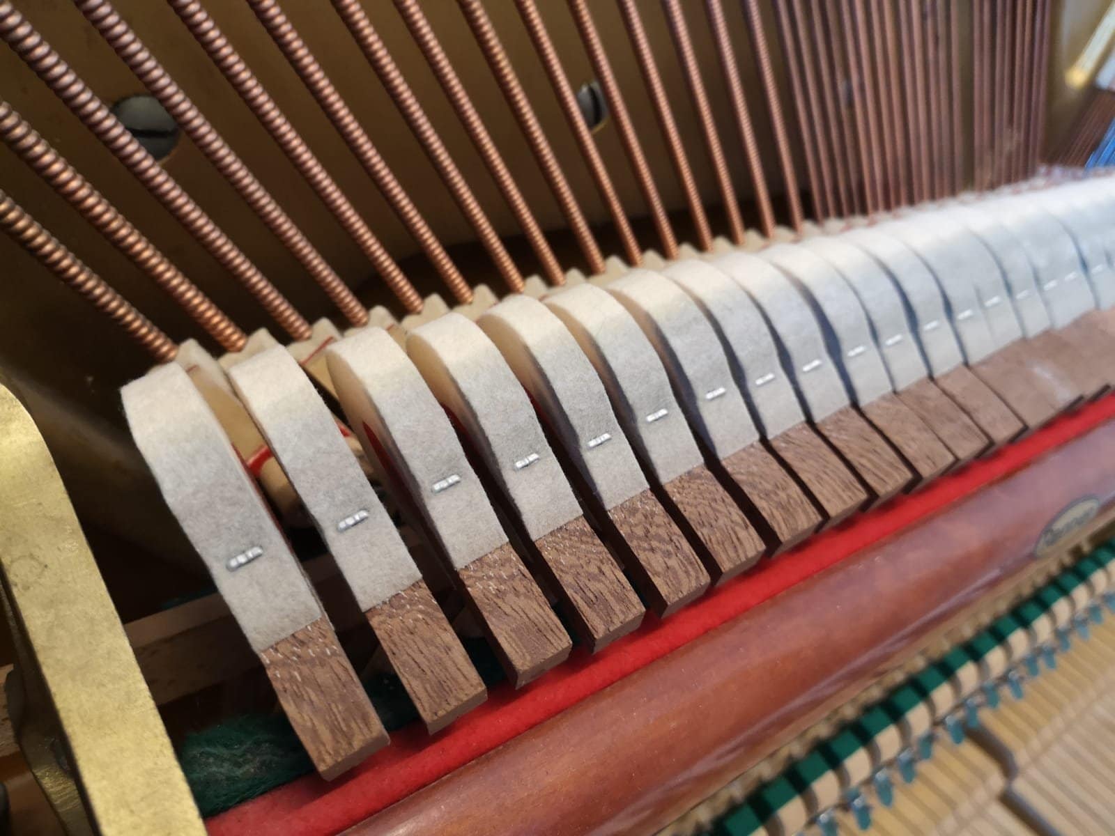 Piano action during regulation