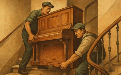 Klaviertransport im Altbau: enge Stiegen meistern
